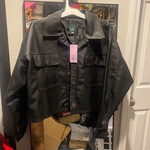 Target Faux Leather crop jacket